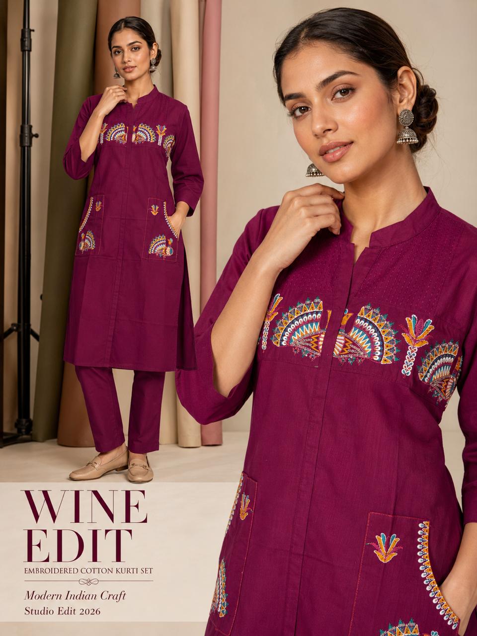 Mayuri Cotton Embroidered Co-ord Set