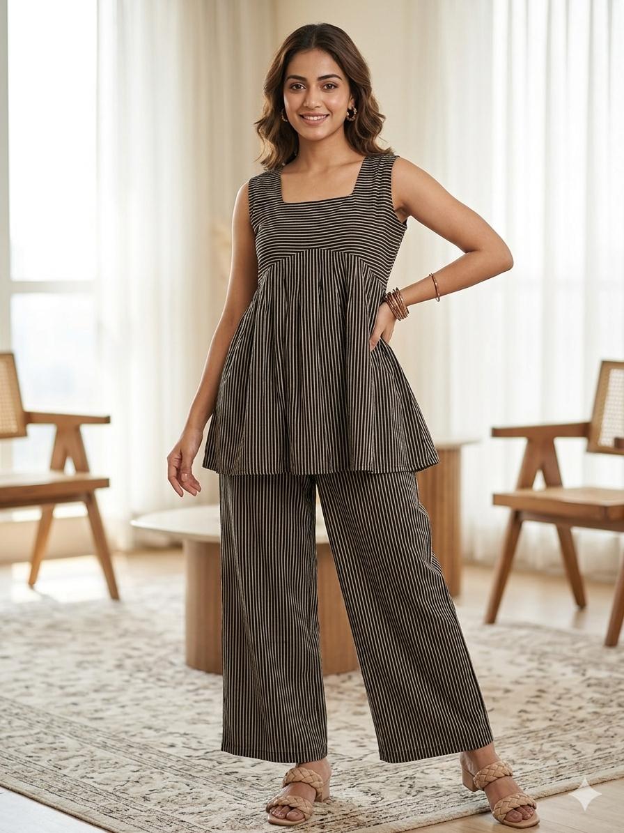 Samar Ajrakh Handblock Cotton Co-ord Set