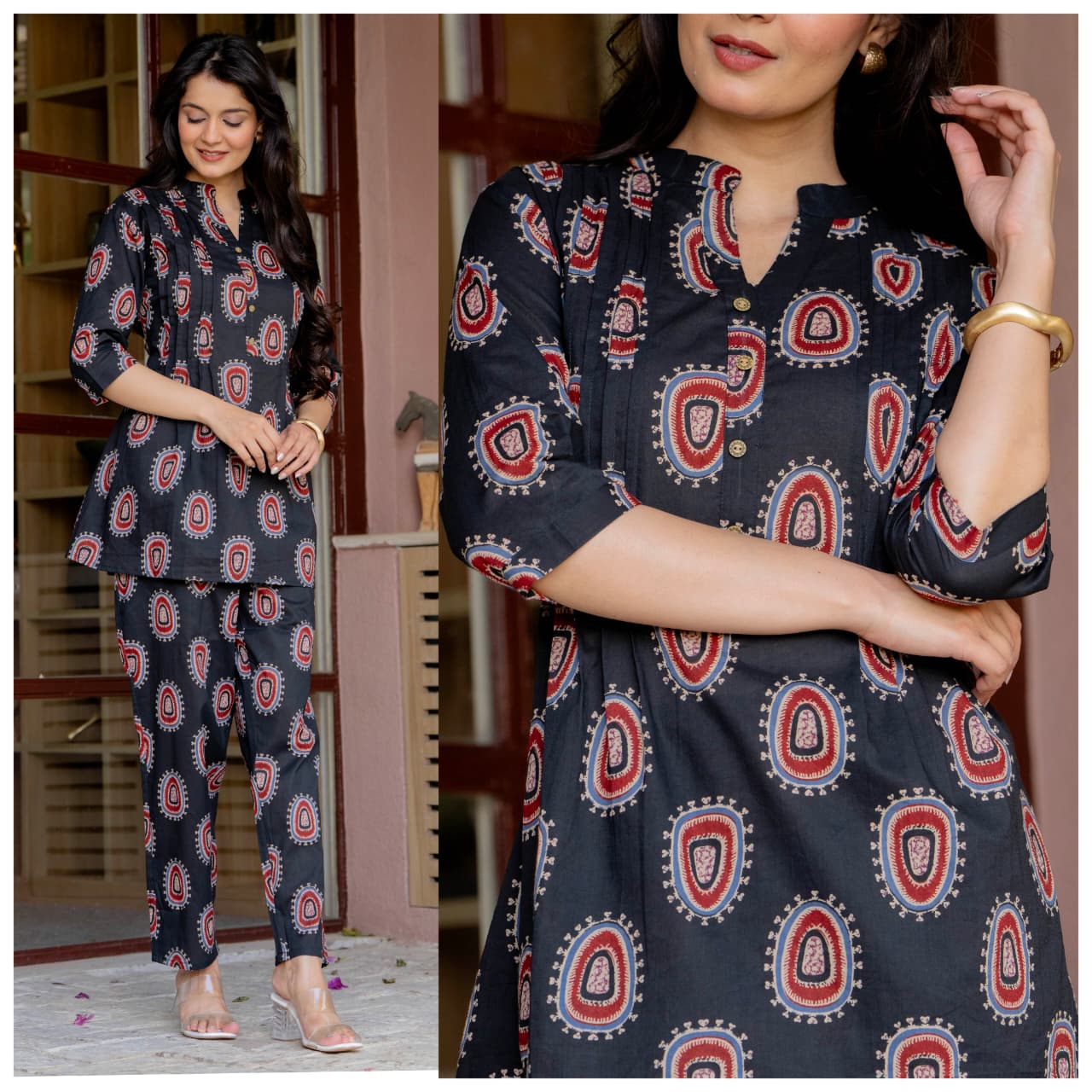 Aaram Cotton Co-Ord Loungewear Set