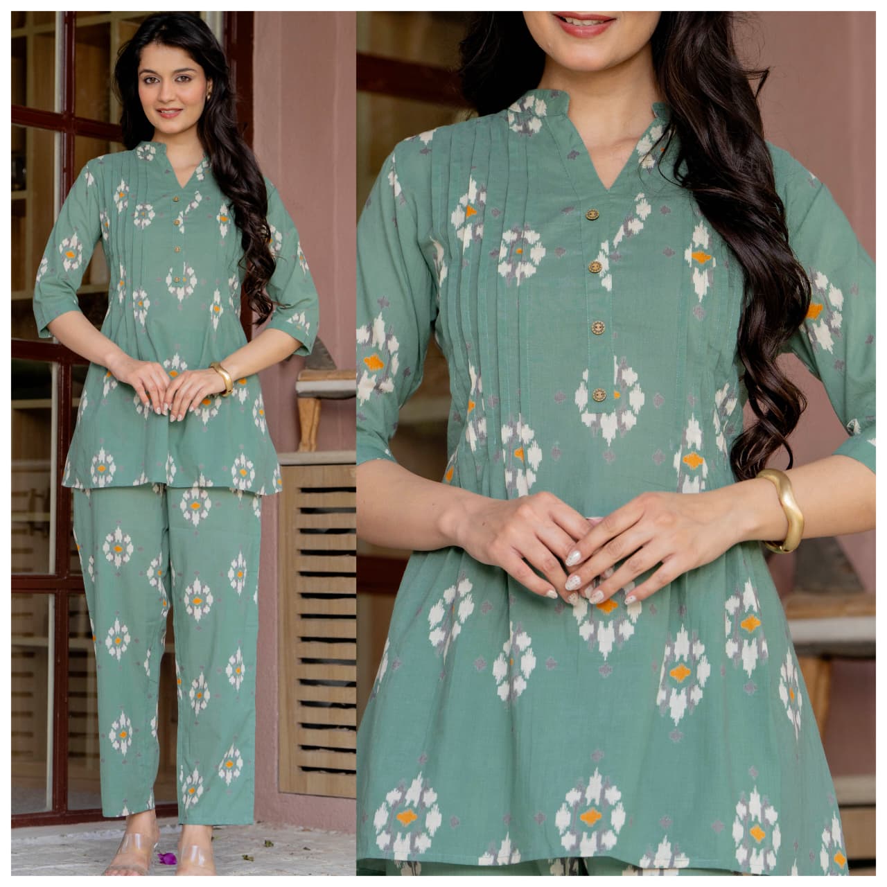 Aaram Cotton Co-Ord Loungewear Set