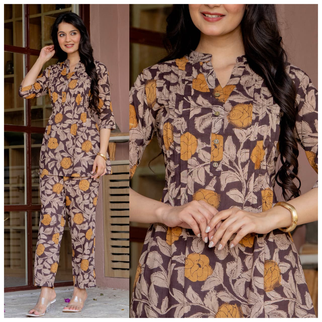 Aaram Cotton Co-Ord Loungewear Set