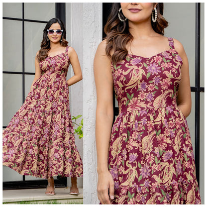 Saanjh Tiered Cotton Maxi Dress