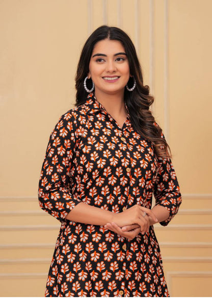 WorkEase Cotton Kurti Pant Set