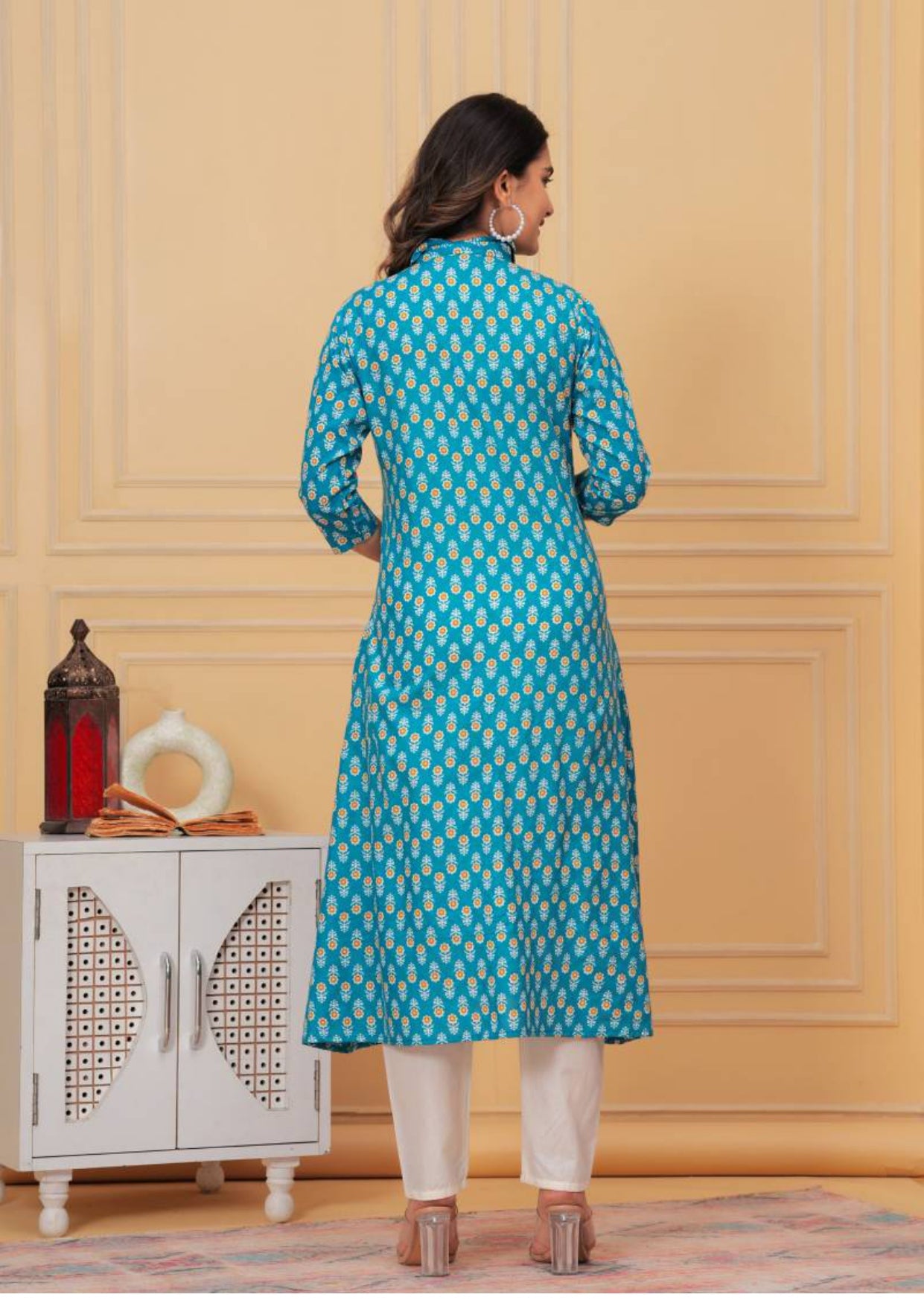 OfficeEase Cotton Kurti Pant Set