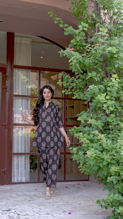Aaram Cotton Co-Ord Loungewear Set