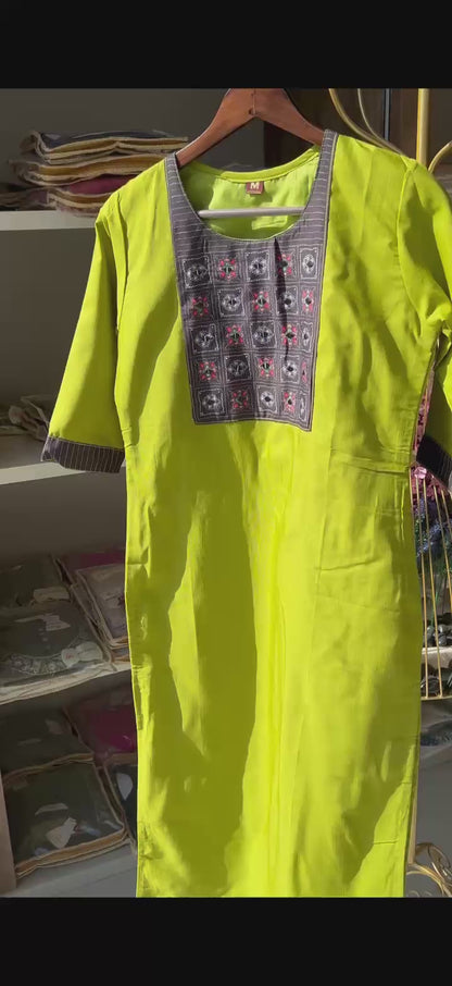 Kesar Slub Cotton Kurta Pant Set